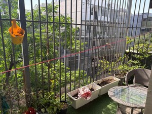 Balcony in 3 BHK Builder Floor at Ansal Sushant Lok I, Sector 43 – for Rent