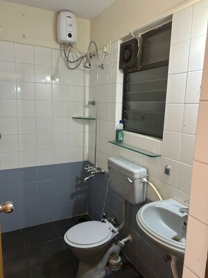 Bathroom in 2 BHK Apartment at Sai Vihar Residency, Pashan Sus Road – for Rent
