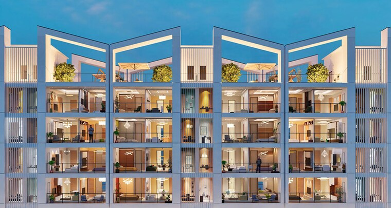 Exterior View, signature-global-daxin-vistas 3 Bedroom 2128 Sq.Ft. Builder Floor In Bhondsi Gurgaon 10352039