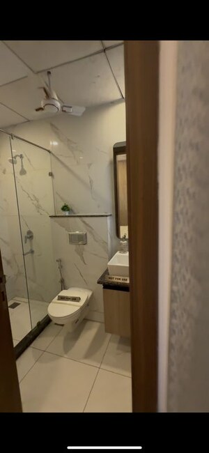 Bathroom in 3 BHK Builder Floor at NKV Golden Avenue, Sohna Sector 35 – for Rent