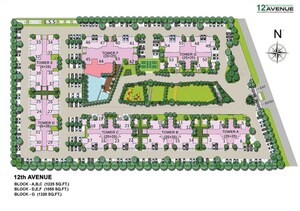 Master Plan in 2 BHK Apartment at Gaur City 2 - 12th Avenue, Sector 16c Greater Noida – for Sale