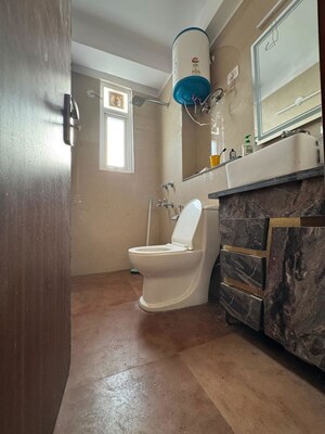 Bathroom in 1 BHK Apartment at Chattarpur – for Rent