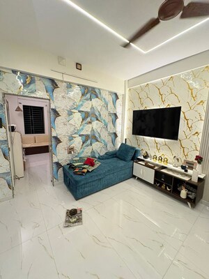 Living Room in 1 BHK Apartment at Juhu Park, Juhu – for Rent