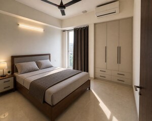 Bedroom in 2 BHK Apartment at Indiabulls One Indiabulls, Pokhran Road No Two – for Rent