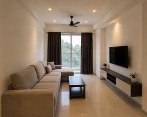 Living Room in 2 BHK Apartment at Indiabulls One Indiabulls, Pokhran Road No Two – for Rent