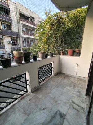 Balcony in 2 BHK Apartment at Chittaranjan Park – for Rent