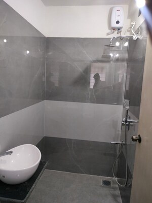 Bathroom in 3 BHK Apartment at Aastha Heights, Goregaon West – for Rent