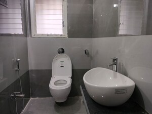 Bathroom in 3 BHK Apartment at Aastha Heights, Goregaon West – for Rent