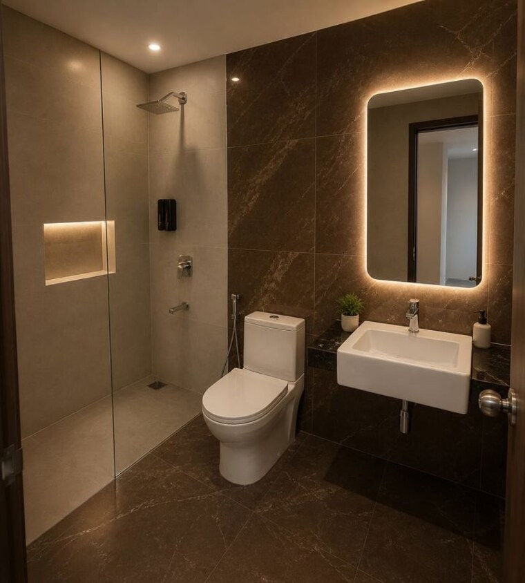 Bathroom, indiabulls-one-indiabulls 2 Bedroom 817 Sq.Ft. Apartment In Pokhran Road No Two Thane 10352754