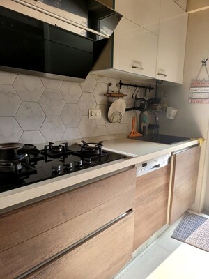 Kitchen in 3 BHK Apartment at Adani Group Western Heights, Andheri West – for Rent