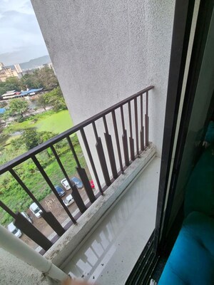 Balcony in 1 BHK Apartment at Dynamic Crest, Shilphata – for Rent