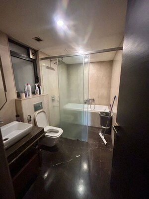 Bathroom in 1 BHK Apartment at Metropolis Bayside, Kasarvadavali – for Rent