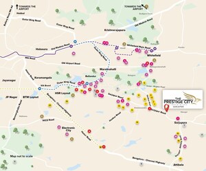 3 BHK Apartment – Map Location View at The Prestige City, Sarjapur Road - for Sale