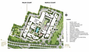 Master Plan in 3 BHK Apartment at The Prestige City, Sarjapur Road – for Sale