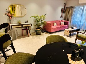 Living Room in 3 BHK Apartment at Lake Home, Powai – for Rent