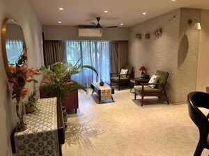 Living Room in 3 BHK Apartment at Lake Home, Powai – for Rent