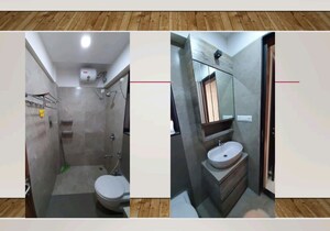 Bathroom in 2 BHK Apartment at Chandak Stella, Goregaon West – for Rent