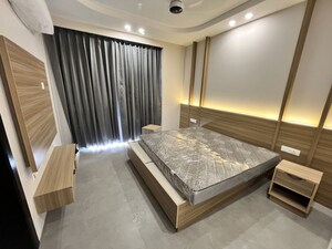 Bedroom in 1 BHK Builder Floor at Sushant Lok I – for Rent