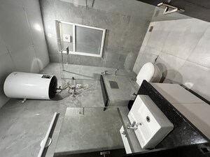 Bathroom in 1 BHK Builder Floor at Sushant Lok I – for Rent
