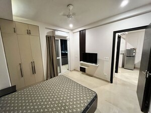 Bedroom in 1 BHK Builder Floor at Sushant Lok I – for Rent