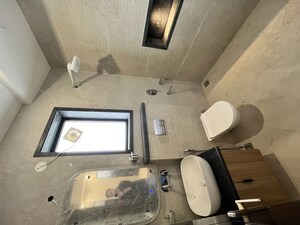 Bathroom in 1 BHK Builder Floor at Sushant Lok I – for Rent