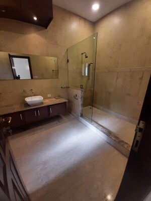 Bathroom in 4 BHK Builder Floor at Panchsheel Park – for Rent