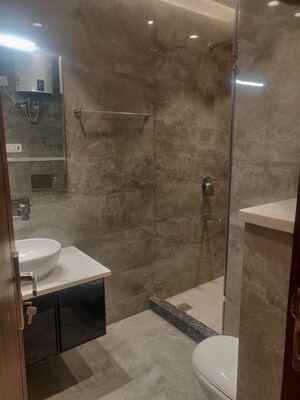 Bathroom in 3 BHK Builder Floor at Sushant Lok I – for Rent