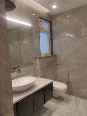Bathroom in 3 BHK Builder Floor at Sushant Lok I – for Rent