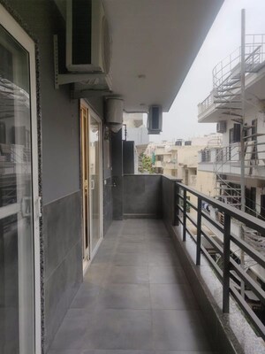 Balcony in 3 BHK Builder Floor at Sushant Lok I – for Rent