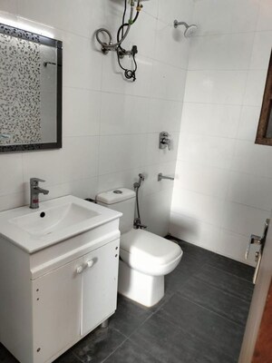 Bathroom in 3 BHK Builder Floor at Sushant Lok I – for Rent