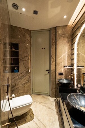 Bathroom in 4 BHK Apartment at Lodha The World Towers World One Tier 2, Worli – for Rent