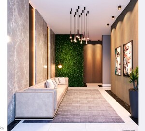 Living Room in 3 BHK Apartment at Goel Ganga Asmi, Wakad – for Sale
