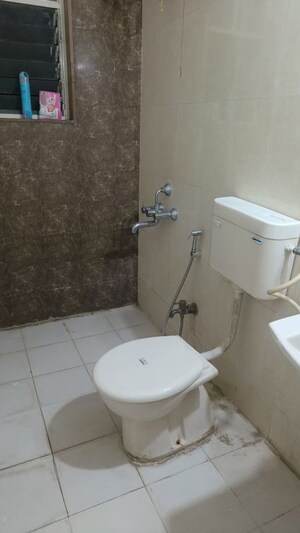 Bathroom in 3 BHK Apartment at Manav Silver Skyscapes, Wakad – for Rent