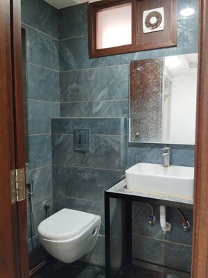 Bathroom in 1 BHK Builder Floor at Malviya Nagar – for Rent