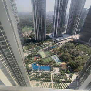Balcony in 3 BHK Apartment at Oberoi Realty Esquire, Goregaon East – for Rent
