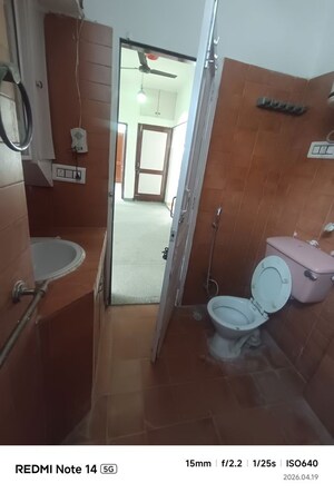 Bathroom in 3 BHK Builder Floor at Kalkaji – for Rent
