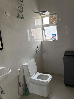 Bathroom in 3 BHK Apartment at Omaxe The Forest, Sector 92 – for Rent