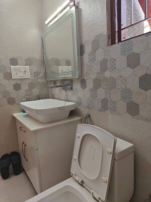 Bathroom in 3 BHK Apartment at Apex Apartments, Sector 45 – for Rent