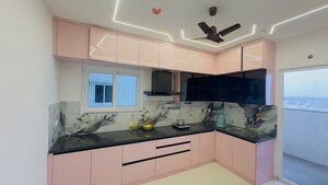 Kitchen in 3 BHK Apartment at Rajapushpa Provincia, Narsingi – for Rent