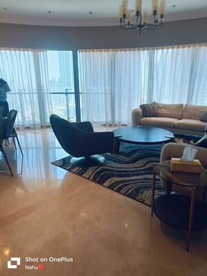 Living Room in 3 BHK Apartment at Lodha World View, Worli – for Rent