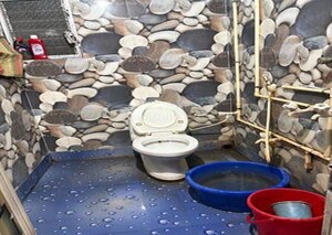 Bathroom in 1 BHK Apartment at Beliaghata – for Rent