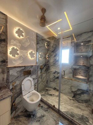 Bathroom in 3 BHK Builder Floor at Ansal Sushant Lok I, Sector 43 – for Rent