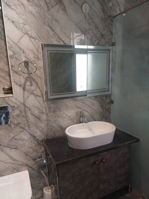 Bathroom in 3 BHK Apartment at Saket – for Rent