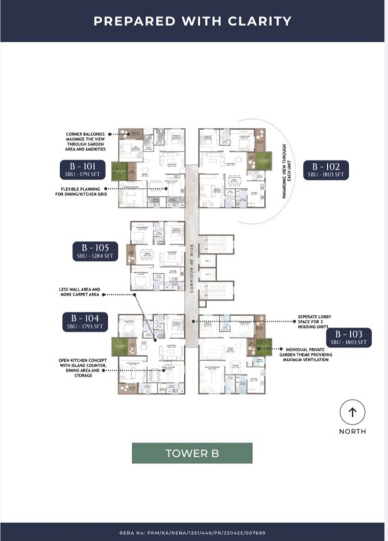 Floor Plan, amogaya-adorit 3 Bedroom 1805 Sq.Ft. Apartment In Katamnallur Bangalore 10355950