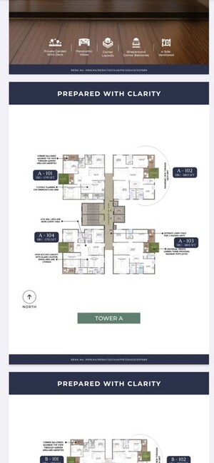 Floor Plan in 3 BHK Apartment at Amogaya Adorit, Katamnallur – for Sale