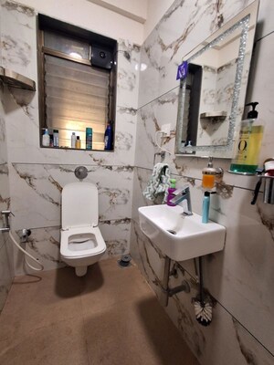Bathroom in 3 BHK Apartment at Mahindra Vivante, Andheri East – for Rent
