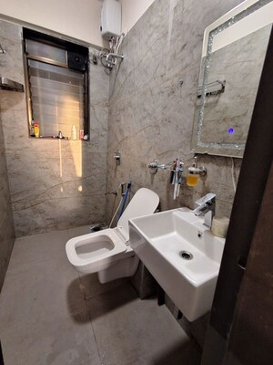 Bathroom in 3 BHK Apartment at Mahindra Vivante, Andheri East – for Rent