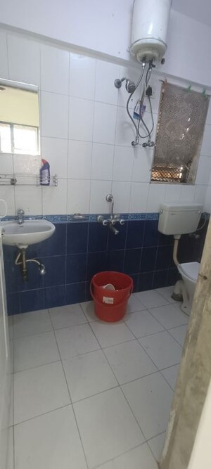 Bathroom in 2 BHK Apartment at Ramchandra Nivas, Kopar Khairane – for Rent