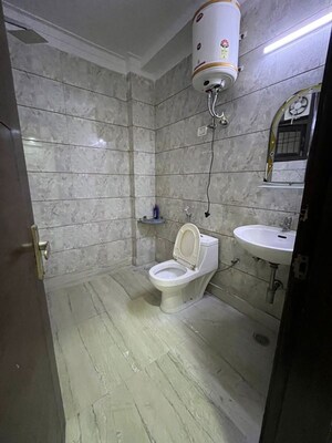 Bathroom in 3 BHK Apartment at Chattarpur – for Rent