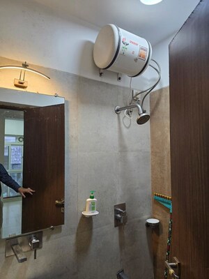 Bathroom in 3 BHK Apartment at Omkar Meridia, Kurla West – for Rent